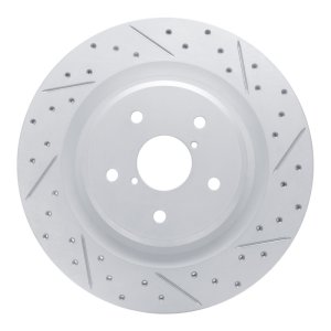 Subaru Ascent Brake Rotor (1) - Rear Right - DFC - Drilled & Slotted Geoperformance - `19-`25