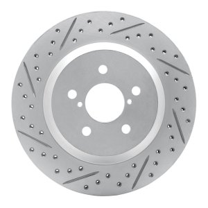 Subaru Crosstrek Brake Rotor (1) - Rear Left - DFC - Drilled & Slotted Geoperformance - `19-`23