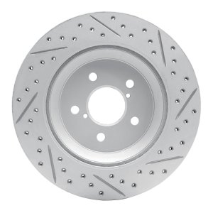 Subaru Crosstrek Brake Rotor (1) - Rear Left - DFC - Drilled & Slotted Geoperformance - `19-`23