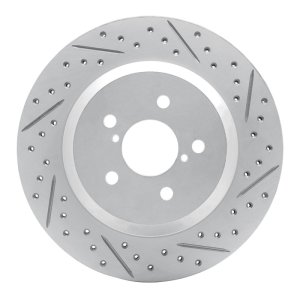 Subaru Crosstrek Brake Rotor (1) - Rear Right - DFC - Drilled & Slotted Geoperformance - `19-`23