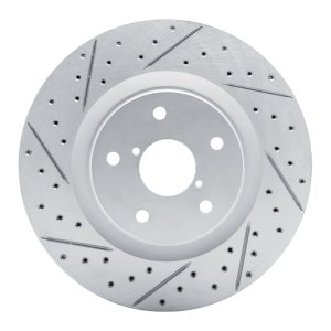 Subaru WRX Brake Rotor (1) - Front Left - DFC - Drilled & Slotted Geoperformance - `20-`25