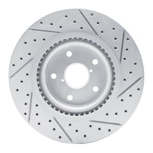 Subaru WRX Brake Rotor (1) - Front Left - DFC - Drilled & Slotted Geoperformance - `20-`25