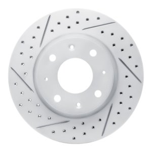 Kia Spectra5 Brake Rotor (1) - Front Left - DFC - Drilled & Slotted Geoperformance - `04-`09