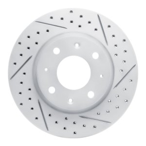 Kia Spectra Brake Rotor (1) - Front Right - DFC - Drilled & Slotted Geoperformance - `04-`09