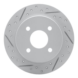 Kia Spectra5 Brake Rotor (1) - Rear Left - DFC - Geoperformance Rotor - Drilled and Slotted - `04-`09
