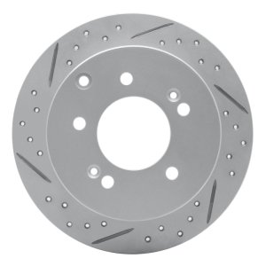 Kia Forte Koup Brake Rotor (1) - Rear Left - DFC - Drilled and Slotted Geoperformance - `10-`13
