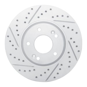 Kia Soul Ev Brake Rotor (1) - Front Left - DFC - Geoperformance Rotor - Drilled and Slotted - `15-`19