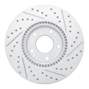 Kia Soul Ev Brake Rotor (1) - Front Left - DFC - Geoperformance Rotor - Drilled and Slotted - `15-`19