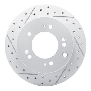 Kia Sorento Brake Rotor (1) - Rear Left - DFC - Geoperformance Rotor - Drilled and Slotted - `03-`06