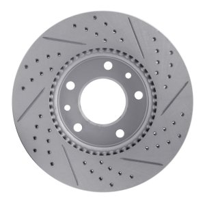 Kia Sedona Brake Rotor (1) - Front Right - DFC - Drilled & Slotted Geoperformance - `03-`05