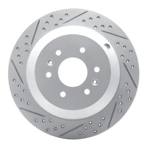 Kia Borrego Brake Rotor (1) - Rear Left - DFC - Drilled & Slotted Geoperformance - `09-`10