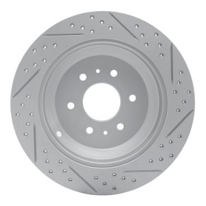 Kia Borrego Brake Rotor (1) - Rear Left - DFC - Drilled & Slotted Geoperformance - `09-`10