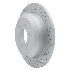 Kia Borrego Brake Rotor (1) - Rear Right - DFC - Drilled & Slotted Geoperformance - `09-`10