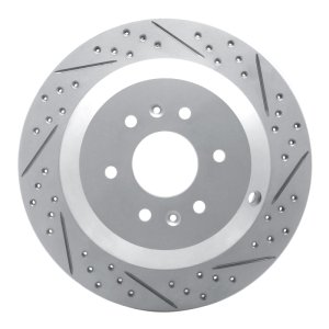 Kia Borrego Brake Rotor (1) - Rear Right - DFC - Drilled & Slotted Geoperformance - `09-`10