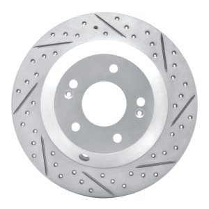 Kia Sorento Brake Rotor (1) - Rear Right - DFC - Drilled & Slotted Geoperformance - `15-`20