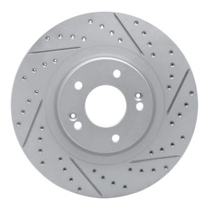 Kia Sorento Brake Rotor (1) - Front Right - DFC - Drilled & Slotted Geoperformance - `15-`20