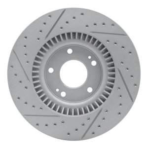 Kia Sorento Brake Rotor (1) - Front Right - DFC - Drilled & Slotted Geoperformance - `15-`20