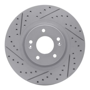 Kia Sedona Brake Rotor (1) - Front Left - DFC - Drilled & Slotted Geoperformance - `15-`21
