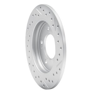 Hyundai Veloster Brake Rotor (1) - Rear Left - DFC - Drilled & Slotted Geoperformance - `17-`25