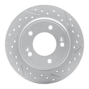 Hyundai Veloster Brake Rotor (1) - Rear Right - DFC - Drilled & Slotted Geoperformance - `17-`25