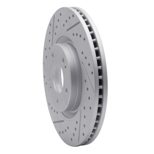 Kia Cadenza Brake Rotor (1) - Front Left - DFC - Drilled & Slotted Geoperformance - `17-`20