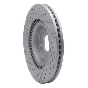 Kia Cadenza Brake Rotor (1) - Front Right - DFC - Drilled & Slotted Geoperformance - `17-`20