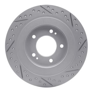 Hyundai Kona EV Brake Rotor (1) - Rear Left - DFC - Drilled & Slotted Geoperformance - `17-`23