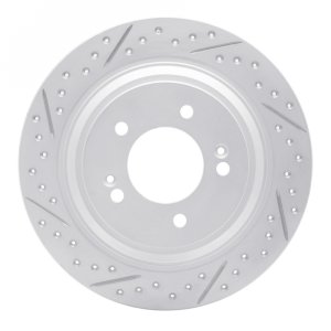 Hyundai Kona EV Brake Rotor (1) - Rear Left - DFC - Drilled & Slotted Geoperformance - `17-`23