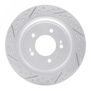 Hyundai Kona Brake Rotor (1) - Rear Right - DFC - Drilled & Slotted Geoperformance - `17-`23