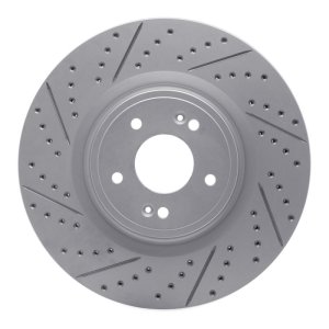 Genesis G70 Brake Rotor (1) - Front Right - DFC - Drilled & Slotted Geoperformance - `18-`22