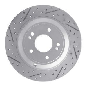 Genesis G70 Brake Rotor (1) - Rear Right - DFC - Geoperformance Drilled & Slotted - `18-`23