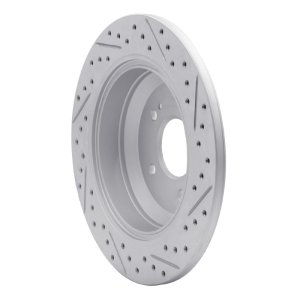 Genesis G70 Brake Rotor (1) - Rear Right - DFC - Geoperformance Drilled & Slotted - `18-`23