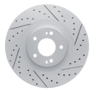 Hyundai Palisade Brake Rotor (1) - Front Right - DFC - Drilled & Slotted Geoperformance - `20-`25