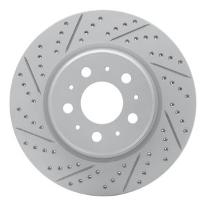 Tesla Model 3 Brake Rotor (1) - Front Left - DFC - Drilled & Slotted Geoperformance - `17-`25