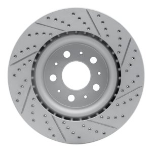 Tesla Model 3 Brake Rotor (1) - Front Left - DFC - Drilled & Slotted Geoperformance - `17-`25
