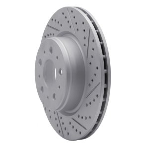 Tesla Model 3 Brake Rotor (1) - Front Right - DFC - Geoperformance Drilled & Slotted - `17-`25