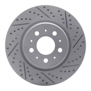 Tesla Model 3 Brake Rotor (1) - Front Right - DFC - Geoperformance Drilled & Slotted - `17-`25