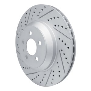 Tesla Model 3 Brake Rotor (1) - Front Left - DFC - Geoperformance + Drilled & Slotted - `17-`25