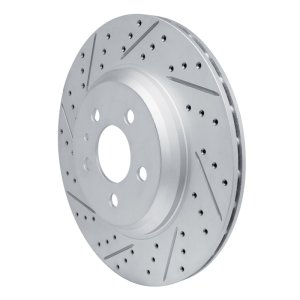 Tesla Model 3 Brake Rotor (1) - Rear Left - DFC - Drilled & Slotted Geoperformance - `17-`25