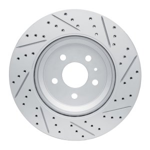 Tesla Model 3 Brake Rotor (1) - Rear Left - DFC - Drilled & Slotted Geoperformance - `17-`25