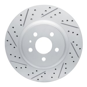 Tesla Model 3 Brake Rotor (1) - Rear Left - DFC - Drilled & Slotted Geoperformance - `17-`25