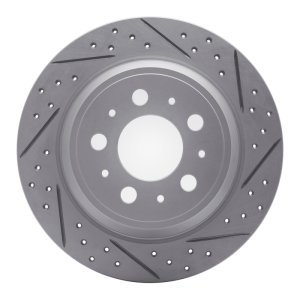 Volvo S60 Brake Rotor (1) - Rear Right - DFC - Geoperformance Rotor - Drilled & Slotted - `99-`09