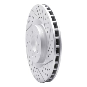 Volvo V70 Brake Rotor (1) - Front Right - DFC - Drilled & Slotted Geoperformance - `04-`07
