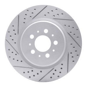 Volvo S60 Brake Rotor (1) - Rear Left - DFC - Drilled & Slotted Geoperformance - `04-`07