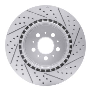 Volvo S60 Brake Rotor (1) - Rear Left - DFC - Drilled & Slotted Geoperformance - `04-`07