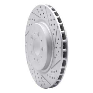 Volvo V70 Brake Rotor (1) - Rear Right - DFC - Geoperformance Drilled & Slotted - `04-`07