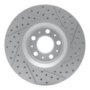 Volvo XC90 Brake Rotor (1) - Front Left - DFC - Drilled & Slotted Geoperformance - `03-`09