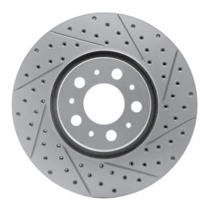 Volvo S60 Brake Rotor (1) - Front Right - DFC - Drilled & Slotted Geoperformance - `03-`09