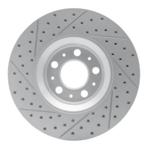 Volvo S60 Brake Rotor (1) - Front Right - DFC - Drilled & Slotted Geoperformance - `03-`09