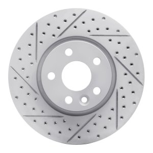 Land Rover Range Rover Evoque Brake Rotor (1) - Front Left - DFC - Geoperformance Rotor - Drilled & Slotted - `07-`18 Land Rover Range Rover Evoque Brake Rotor (1) - Front Left - DFC - Geoperformance Rotor - Drilled & Slotted - `07-`18